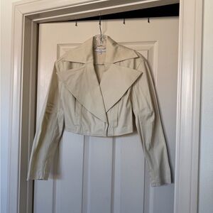 L'Academie Tan Crop Trench Coat
